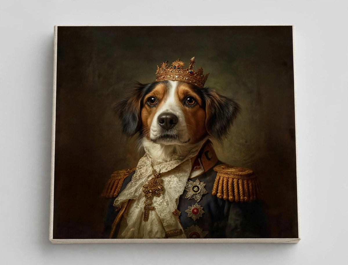 Quadro Personalizado de Pet — Beagle Coroado