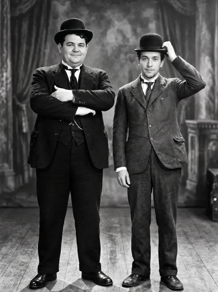 Dupla Cinema Clássico — Quadro Personalizado de Dupla - SUA FOTO VIROU ARTE