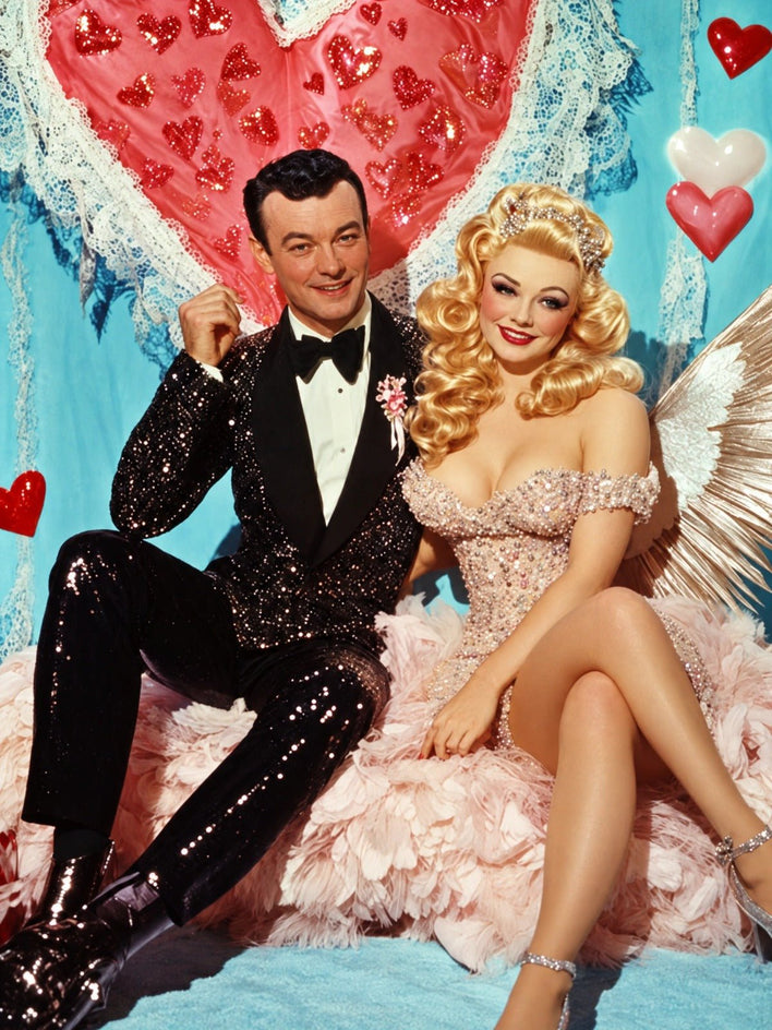 Casal Cupido de Hollywood — Quadro Personalizado de Casal - SUA FOTO VIROU ARTE