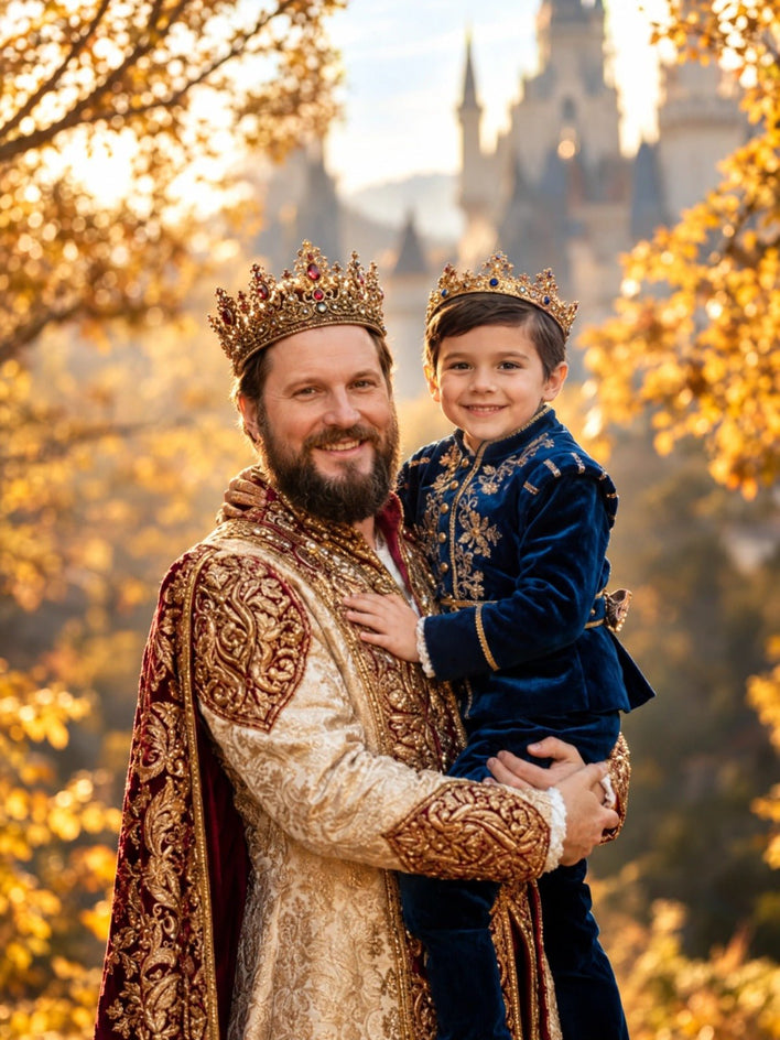 Rei e Príncipe — Quadro Personalizado de Pai e Filho - SUA FOTO VIROU ARTE