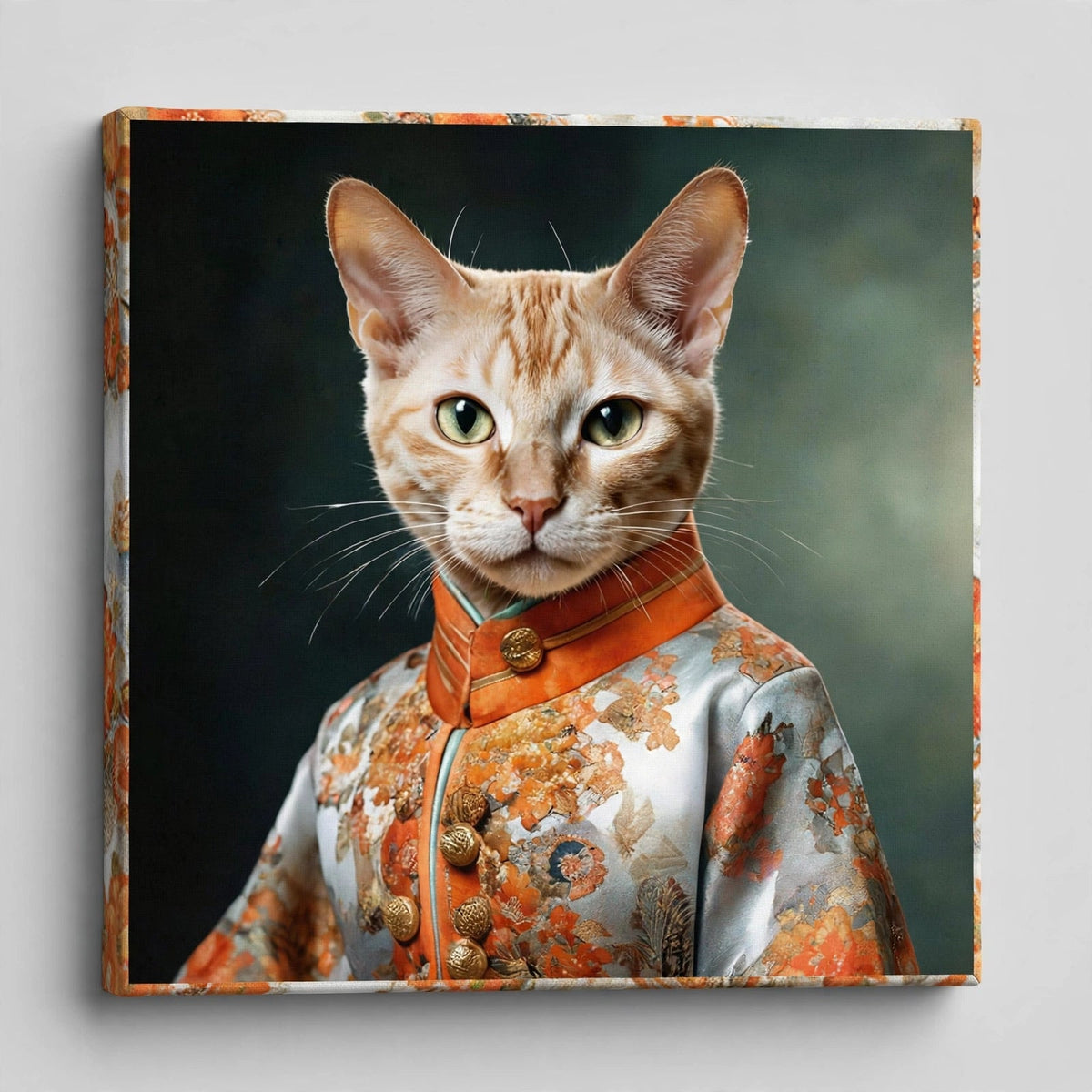 Quadro Personalizado de Pet — Gato de Quimono