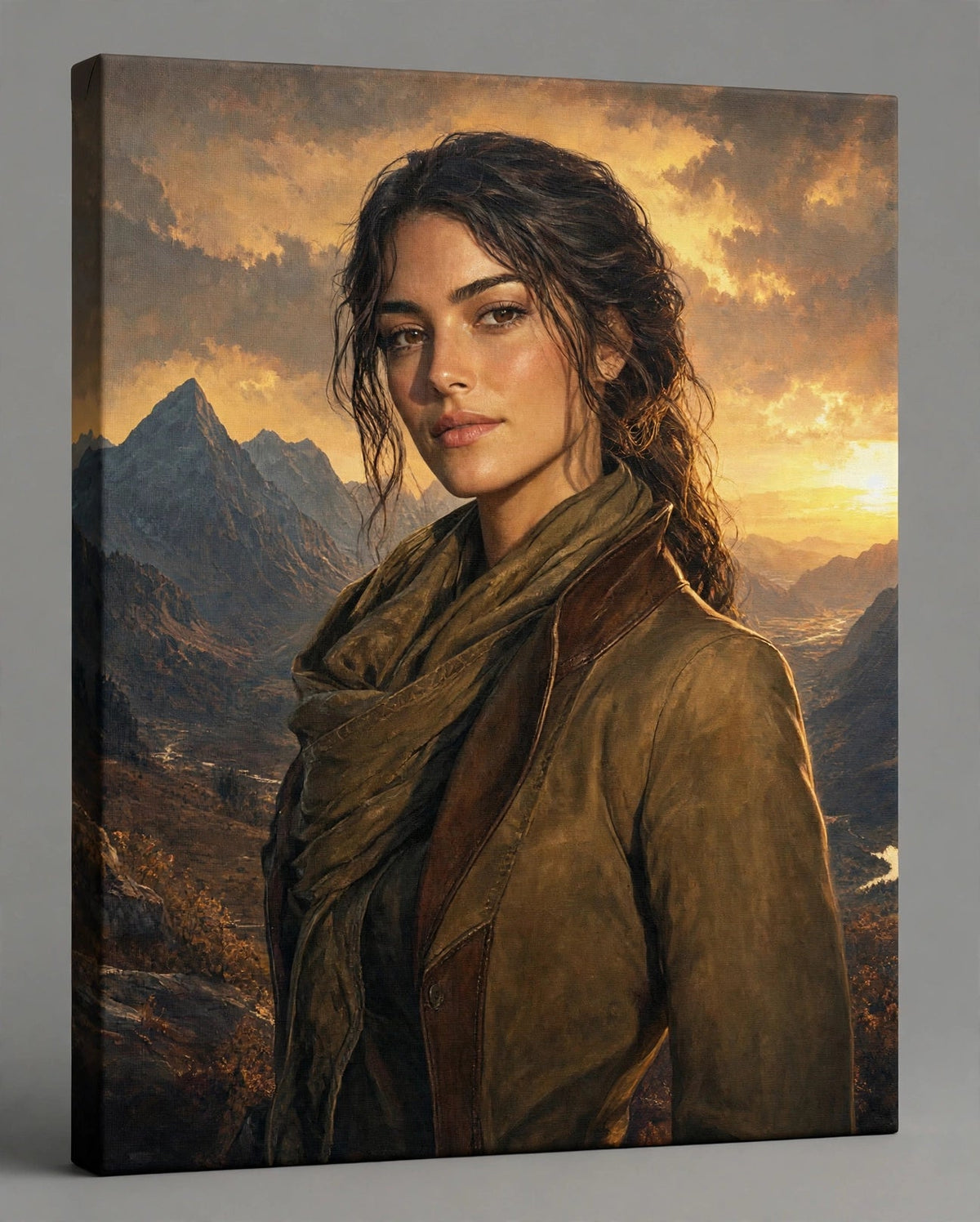 Mulher Exploradora do Vale — Quadro Personalizado de Mulher