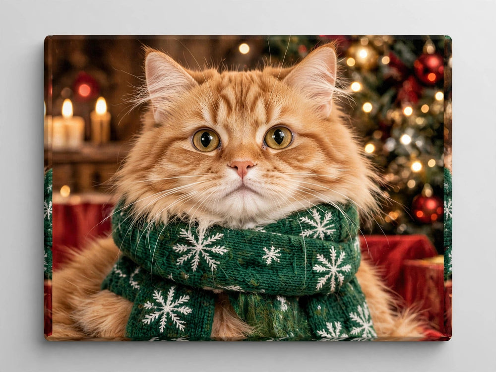 Quadro canvas Quadro de Natal Personalizado — Cachecol de Inverno - foto principal