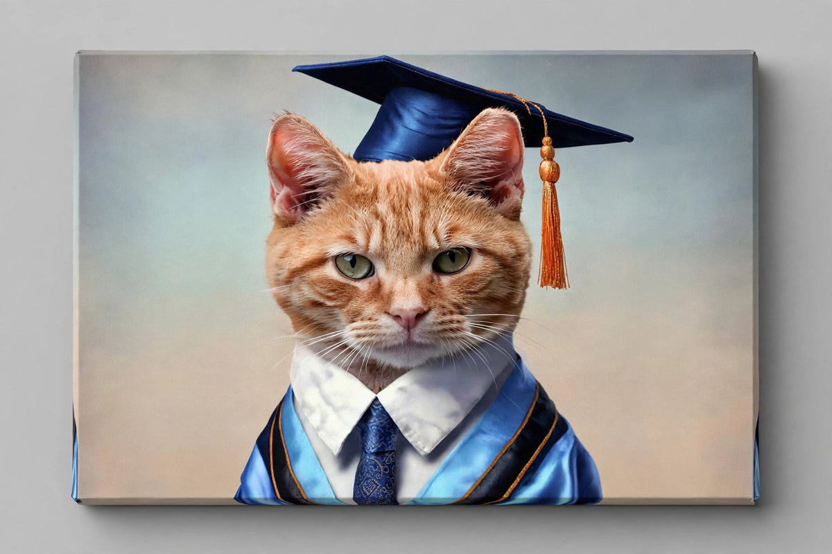 Quadro Personalizado de Pet — Gato Formando