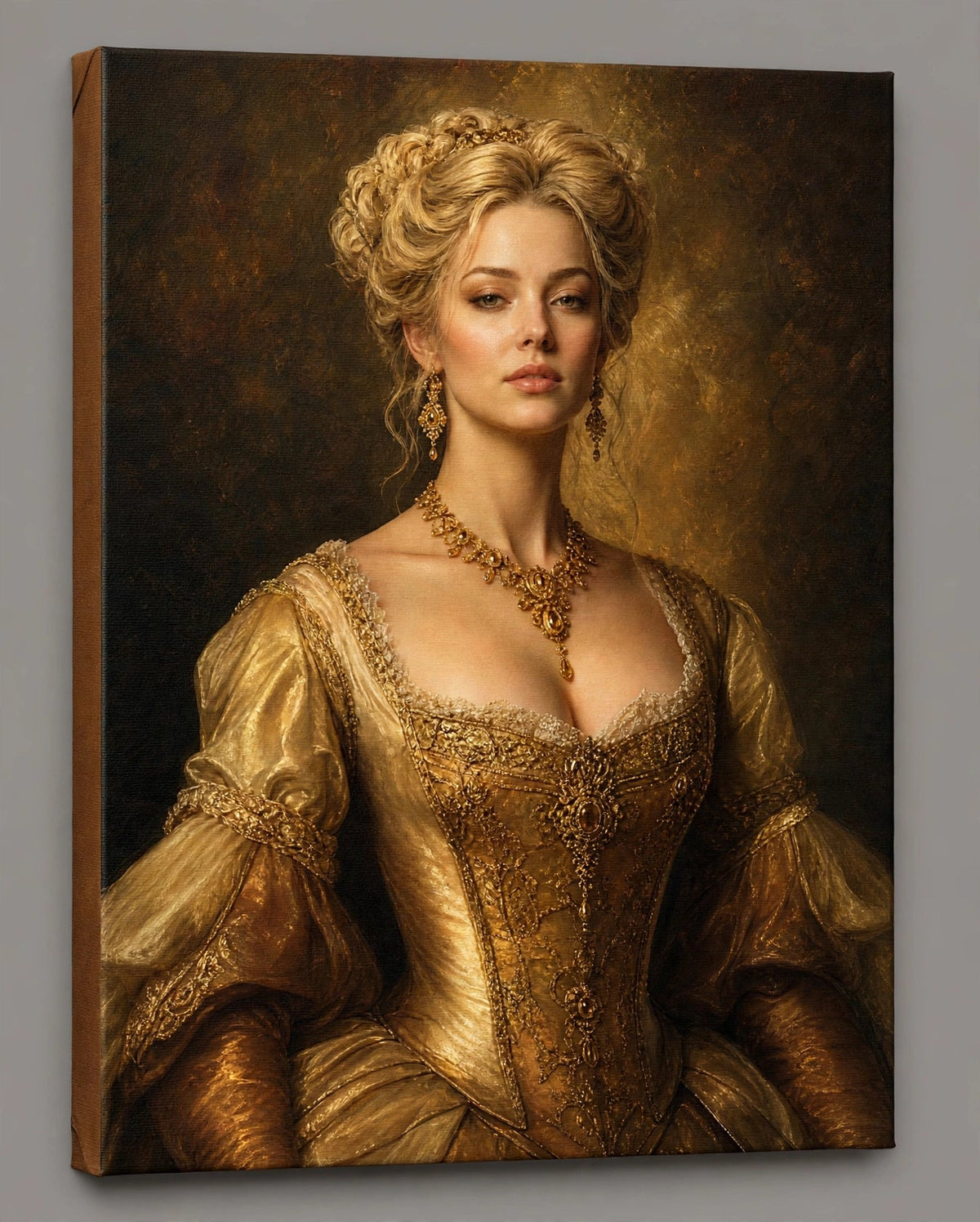 Mulher Dama Dourada — Quadro Personalizado de Mulher