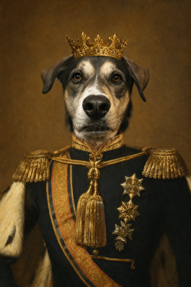 Coronel Faísca — Retrato Real Personalizado para Pet