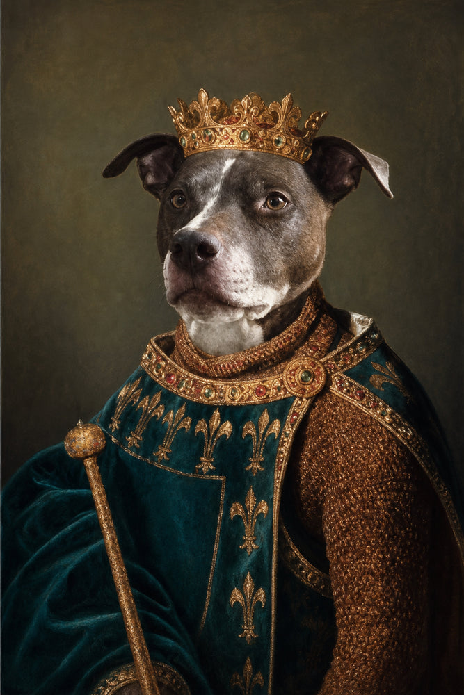 Cavaleiro de Ferro — Retrato Real Personalizado para Pet