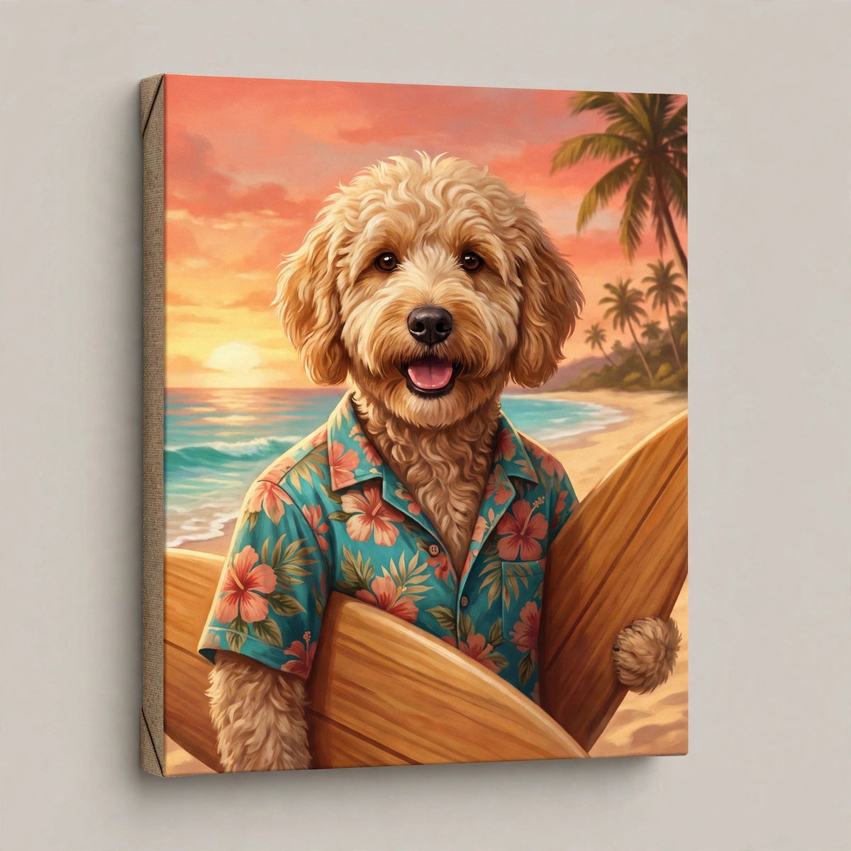 Onda do Seu Melhor Amigo — Quadro Personalizado de Cachorro