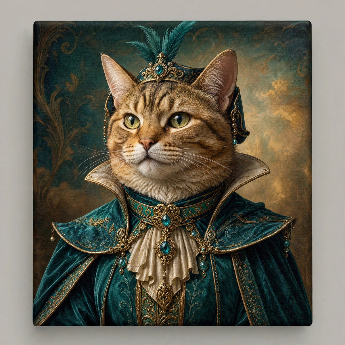 Gato Real Encantado — Quadro Personalizado de Gato