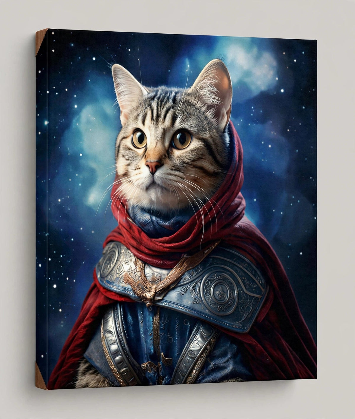 Quadro Personalizado de Pet — Gato Guerreiro