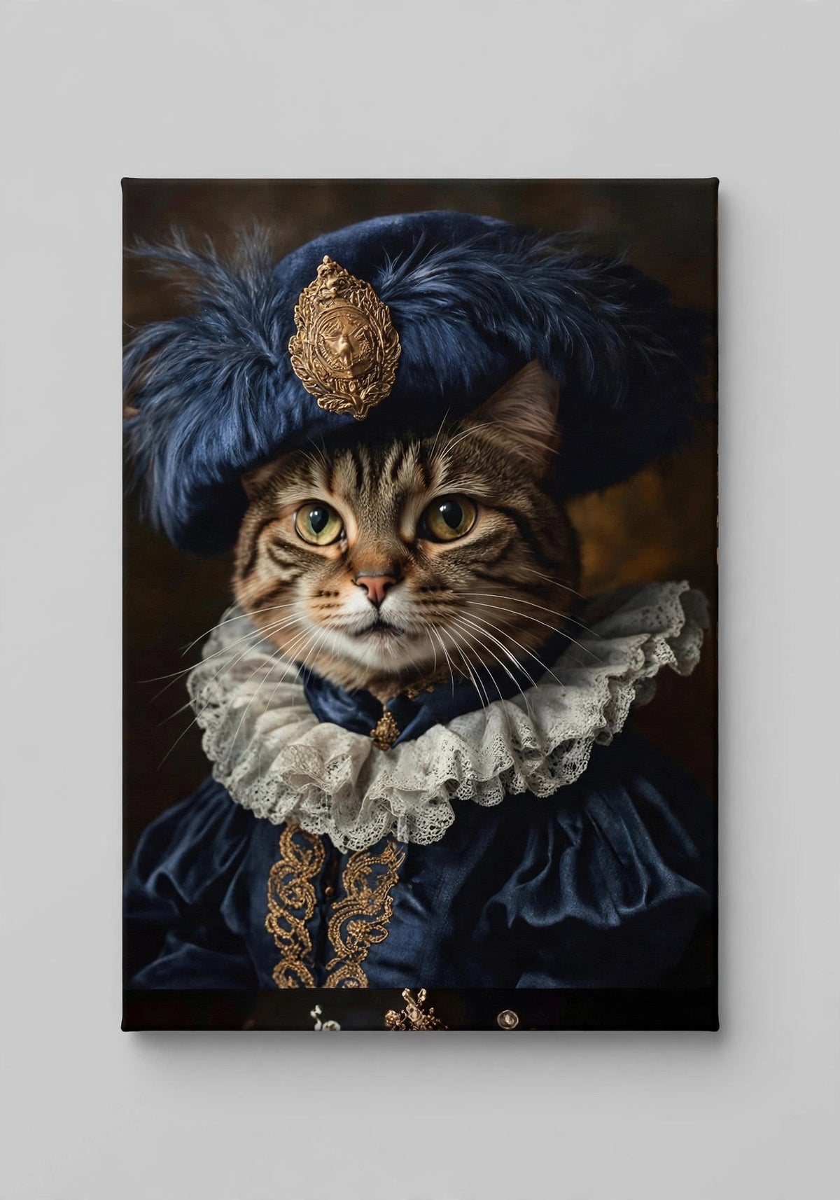 Quadro Personalizado de Pet — Gato Oficial Militar