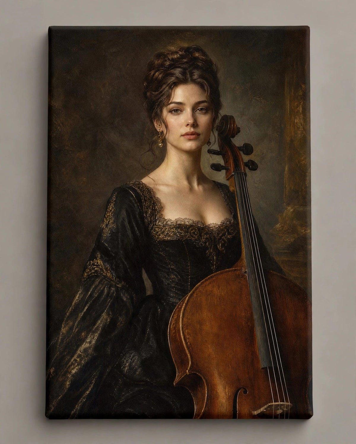Mulher Dama Musicista — Quadro Personalizado de Mulher
