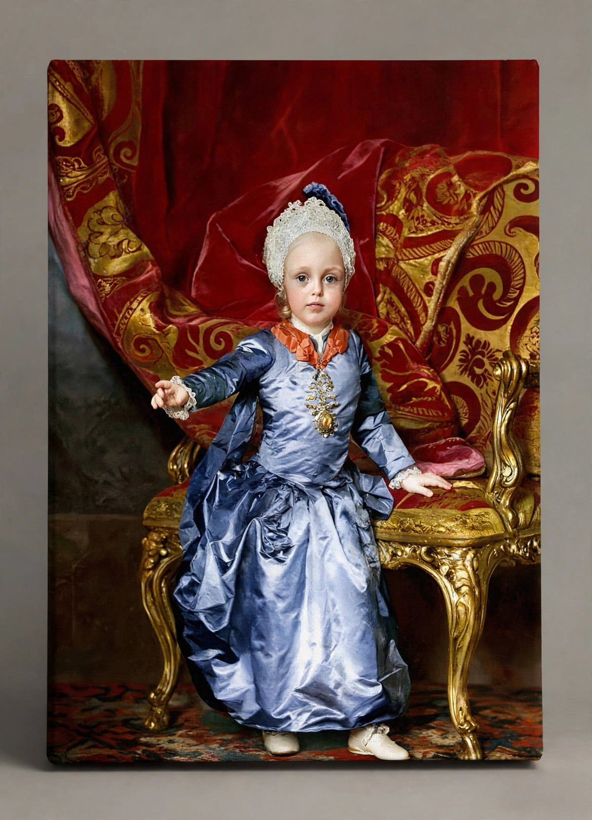 Quadro Infantil Personalizado — Princesa no Trono Real