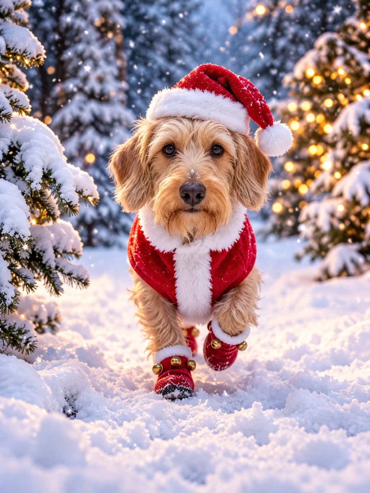 Cachorrinho de Noel na Neve