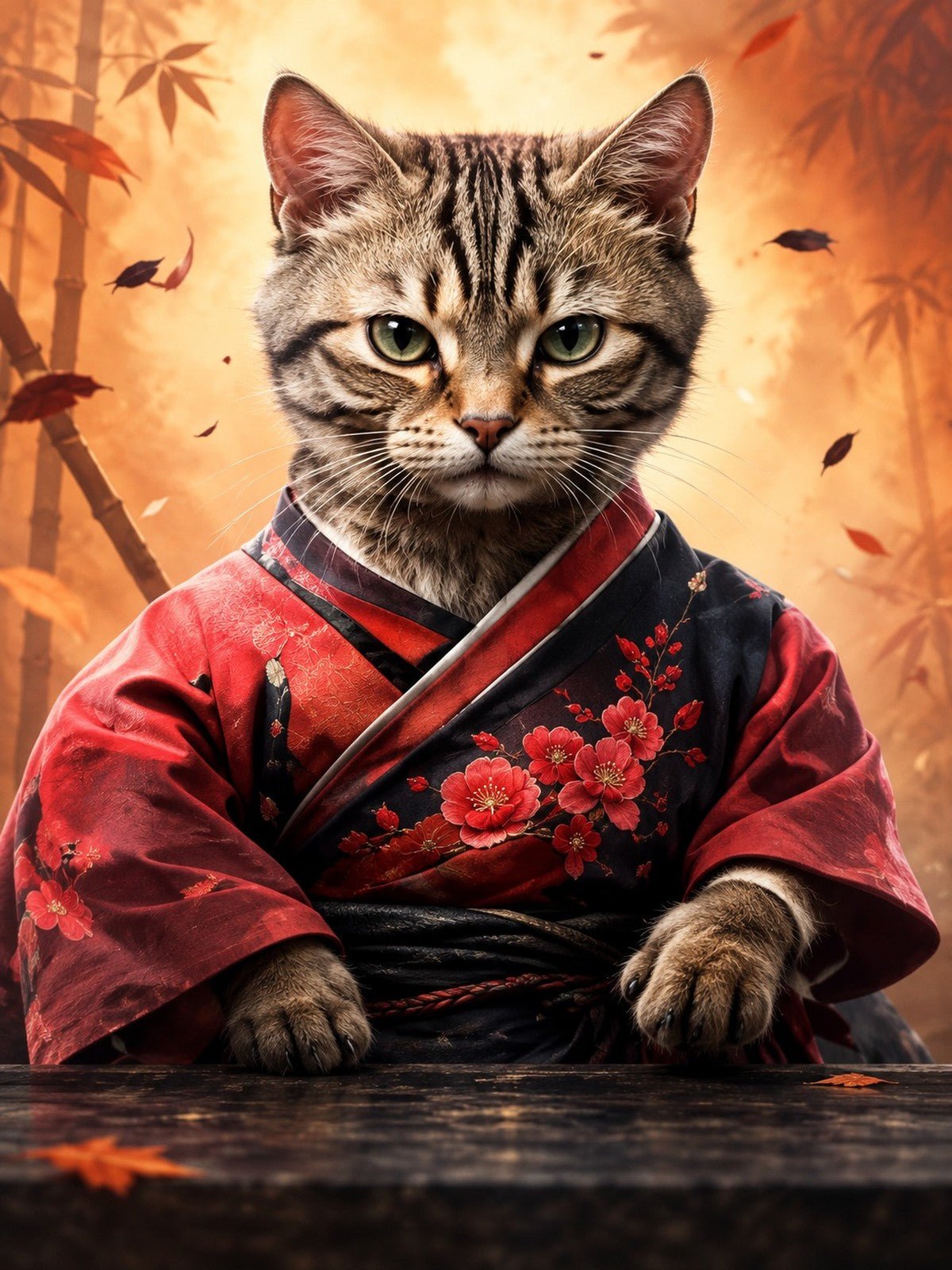 Gato de Quimono Floral