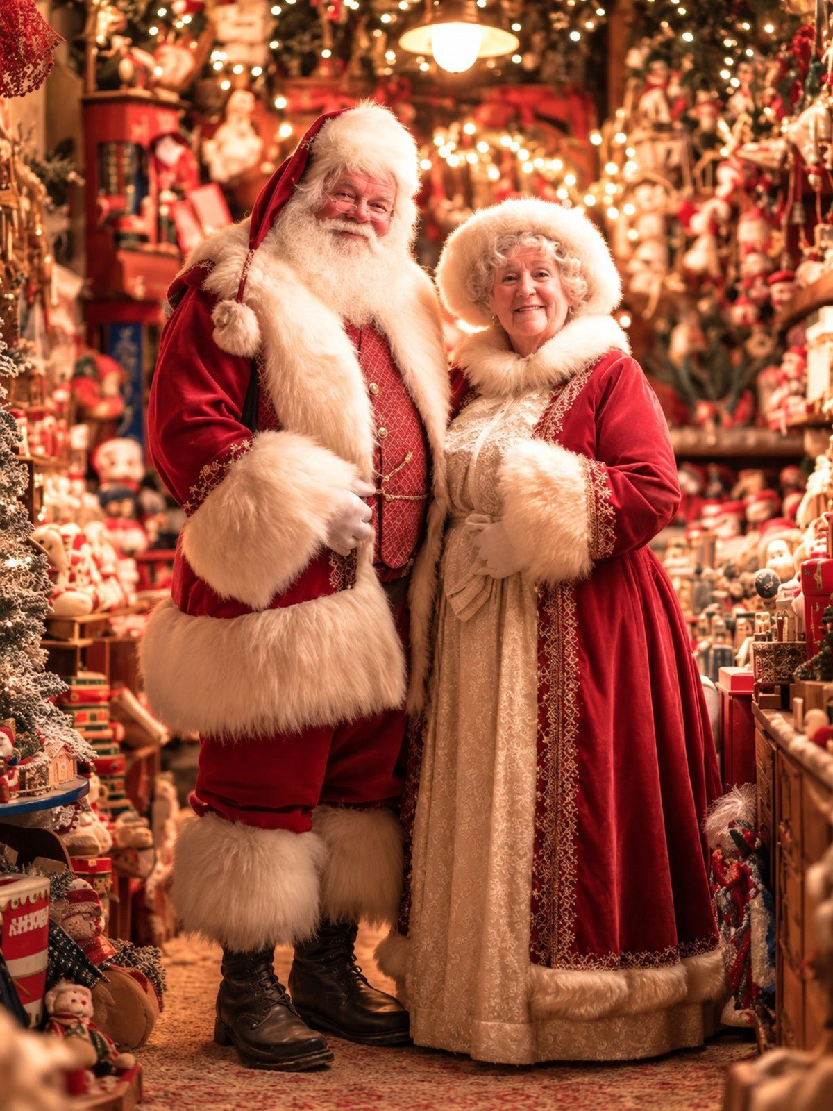 Noel e Mamãe Noel na Loja de Brinquedos