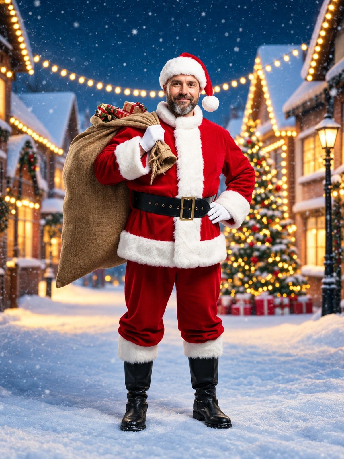 Homem de Noel com Saco de Presentes