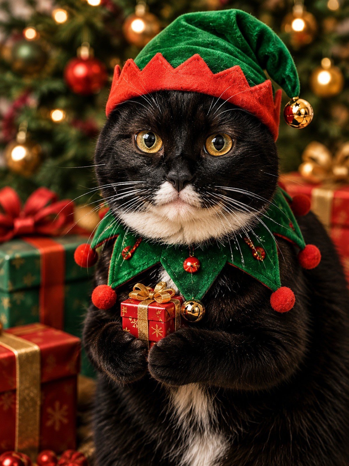 Gato Duende de Natal