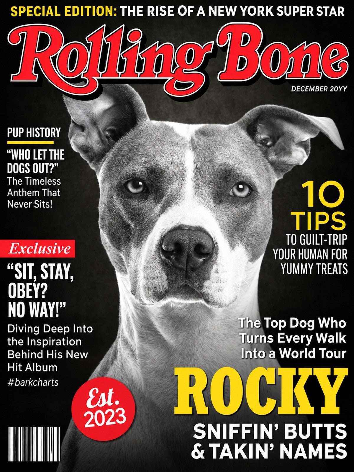 Pit Bull Capa de Revista Rolling Bone