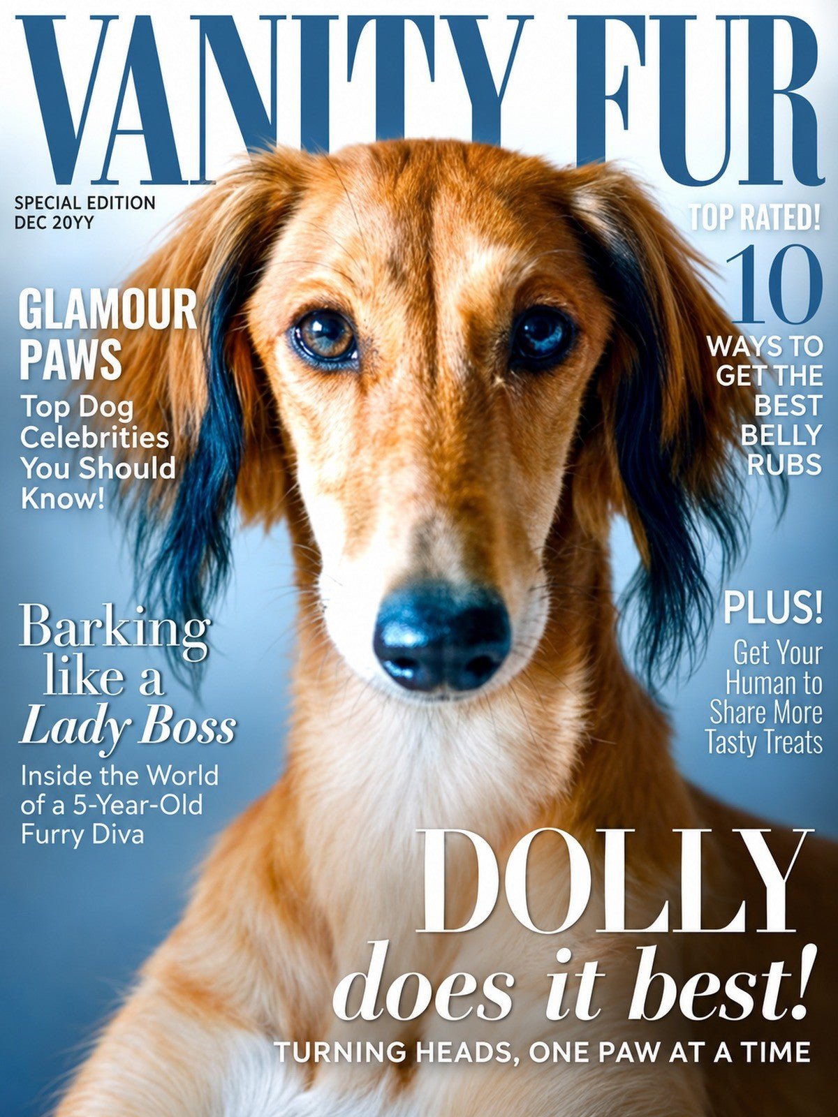 Cadela Capa de Revista Vanity Fur