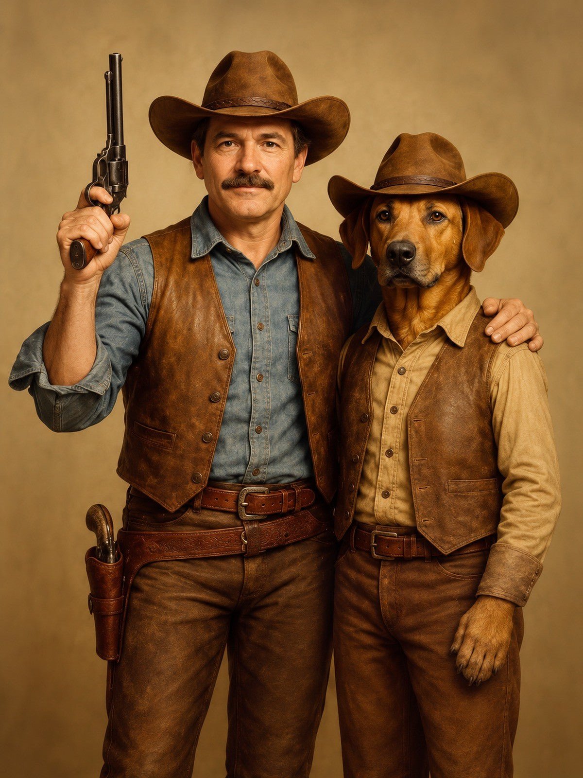 Homem e Cão Cowboys