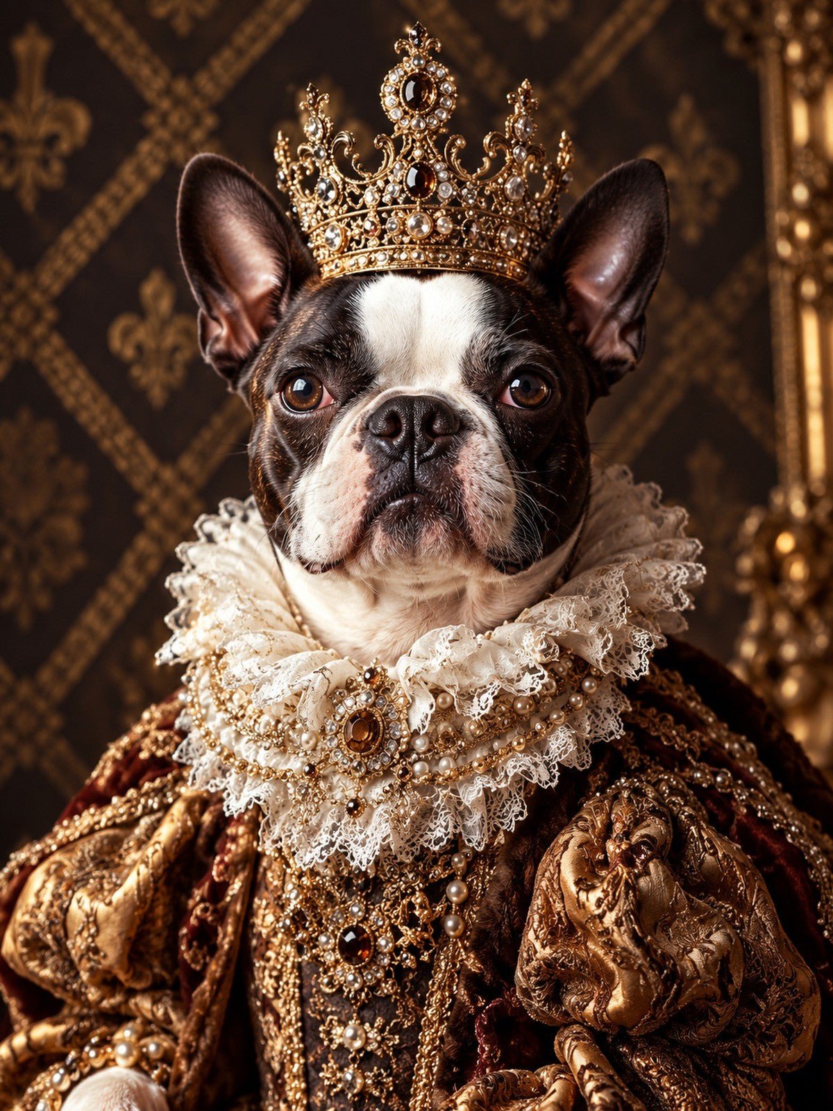 Boston Terrier Rei de Coroa Dourada
