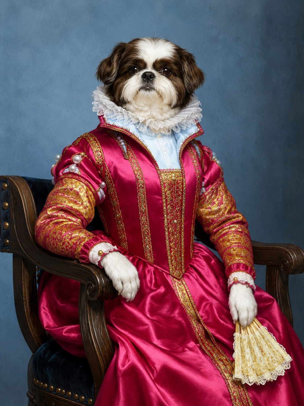 Shih Tzu Dama de Vestido Rosa