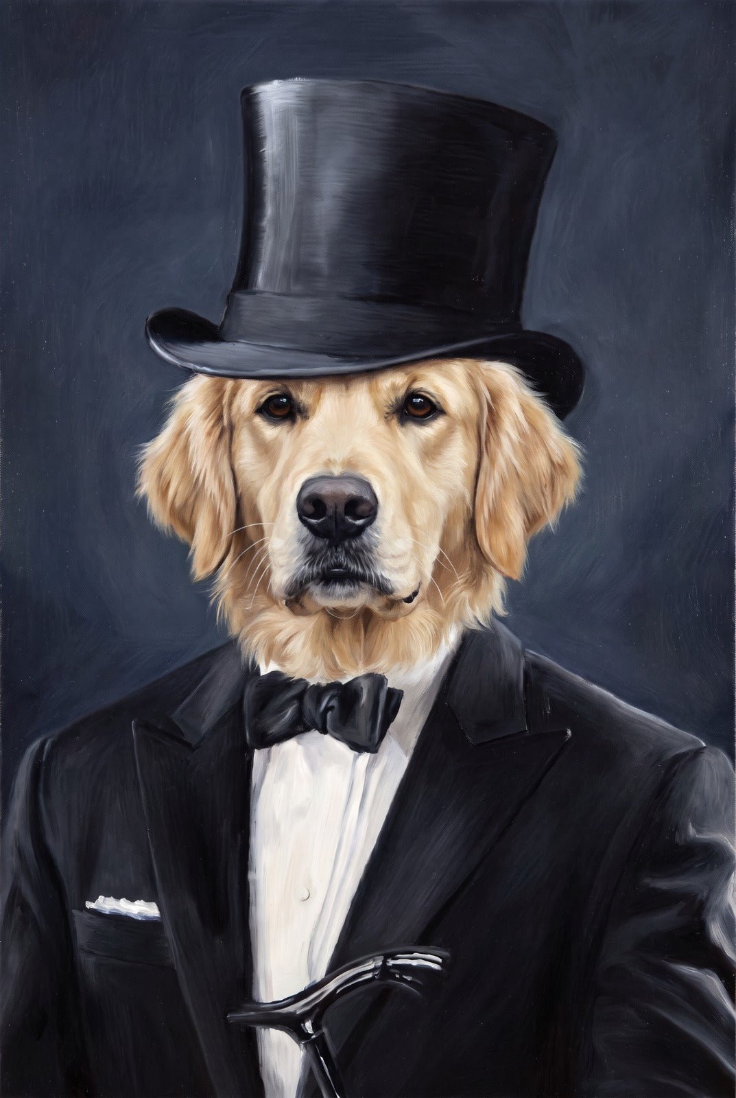 Quadro Personalizado de Pet — Smoking e Cartola